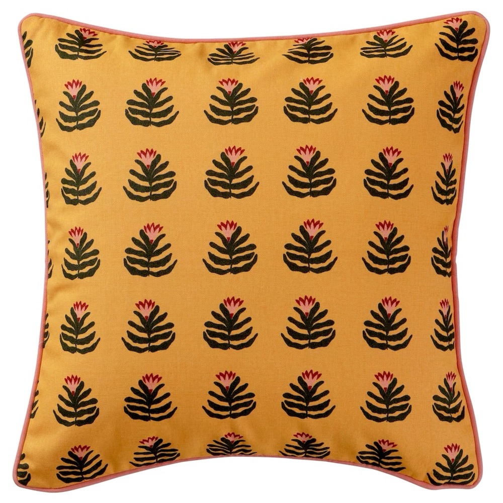 Ikea AROMATISK Pillow cushion cover  Saffron-Yellow 20x20 " BRAND NEW SET OF 2) - Picture 2 of 4
